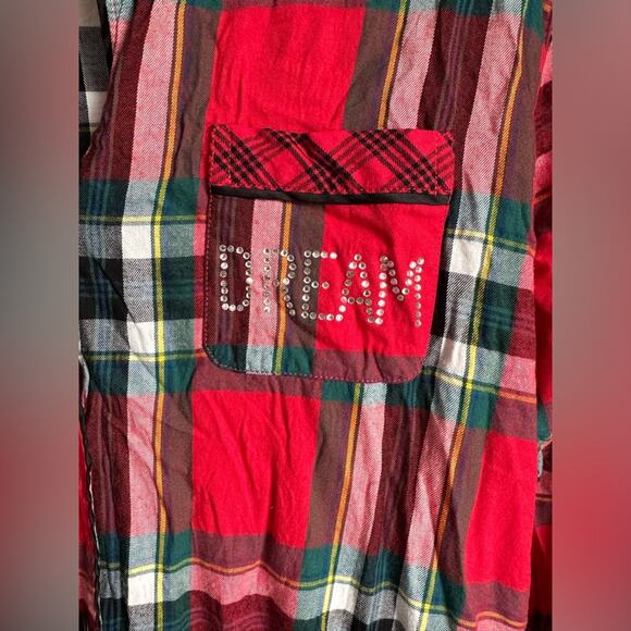 Victoria’s Secret Plaid Rhinestone Romper Size Large - Picture 6 of 11